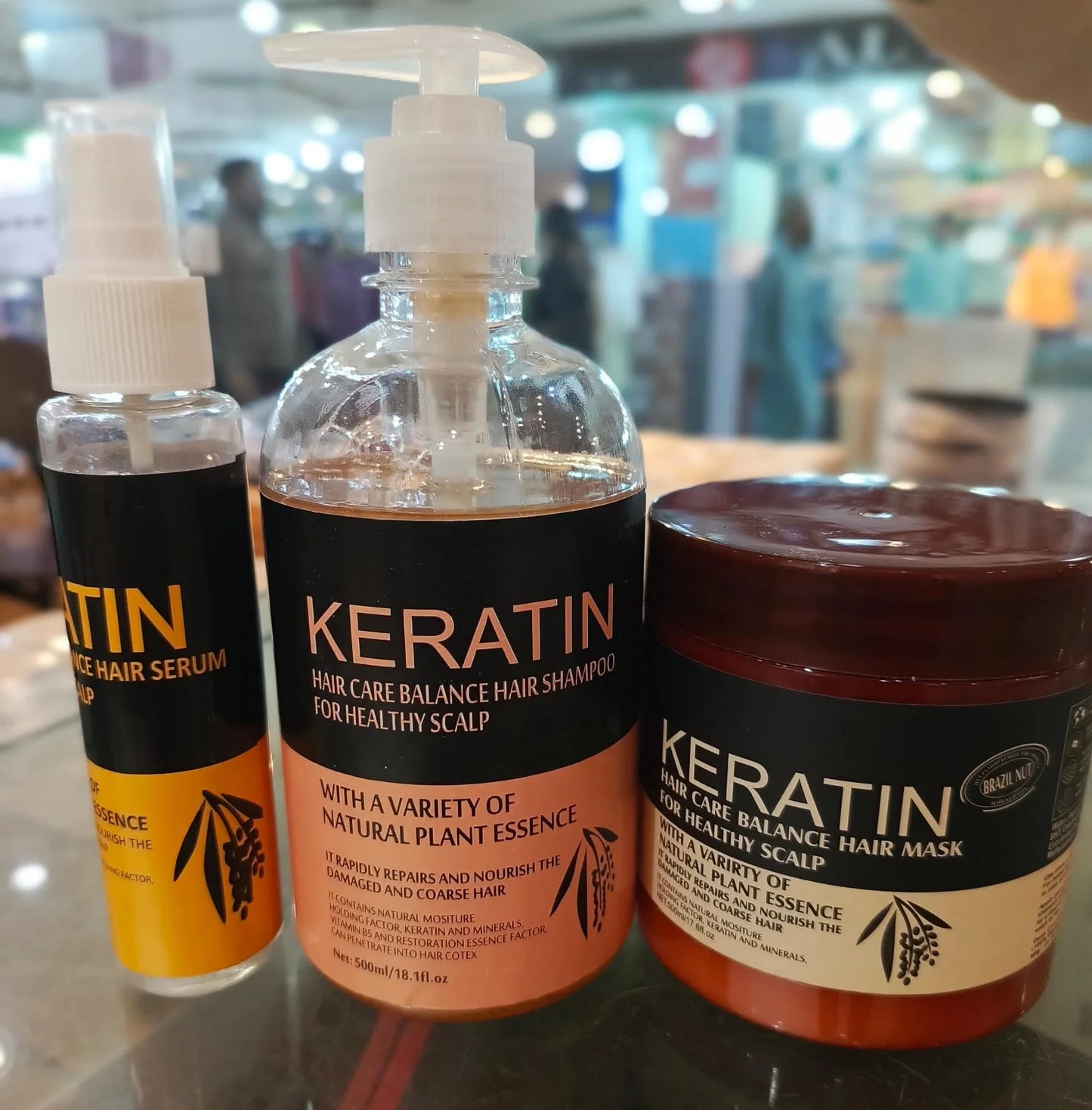 (new Deal) Pack Of 3 – Keratin Hair Mask| Keratin Shampoo| Keratin Hair Serum