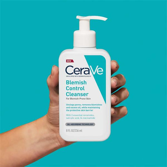 Cerave Blemish Control Face Cleanser With 2% Salicylic Acid & Niacinamide For Blemish-prone Skin (236ml)